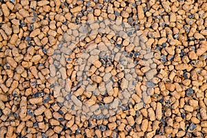 Texture of clay pebbles lightweight expanded clay aggregate