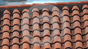Texture clay tile roof