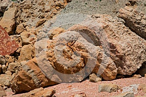 texture of  Cliffs at Hive Beach, Burton Bradstock, Bridport, Dorset, England, United Kingdom