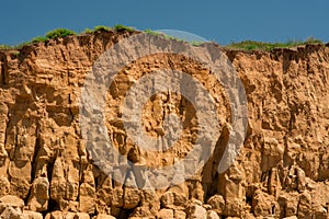 texture of  Cliffs at Hive Beach, Burton Bradstock, Bridport, Dorset, England, United Kingdom