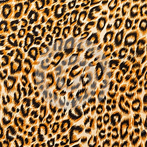 Texture of close up print fabric striped leopard