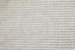 The texture of the coarse white fabric as a background