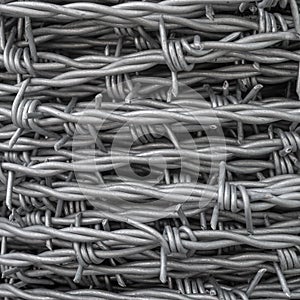 Texture Of Coiled Barbed Wire