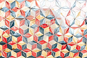 Texture Color triangle wall artwork vintage older handmake style