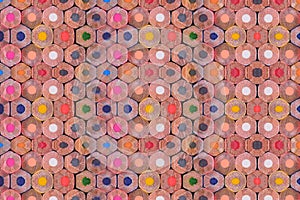 Texture of colored pencils
