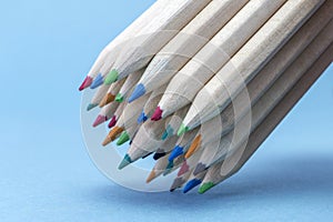 Texture of colored pencils photo