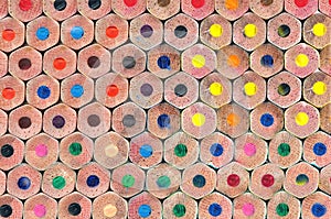 Texture of colored pencils