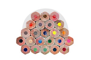 Texture of colored pencils