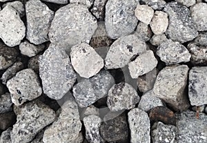 Texture of colored stones, gray gravel