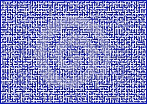 A texture consisting of many segments of straight blue lines forming a maze.
