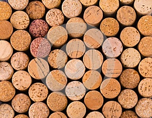 Texture cork from wine bottles