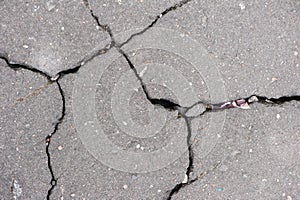 Texture of cracked asphalt