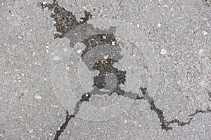 Texture of cracked asphalt