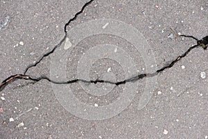 Texture of cracked asphalt