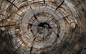Texture of cracks and notches on a tree trunk in artistic representation.