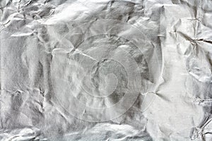 Texture of crumpled aluminum foil paper based bottom