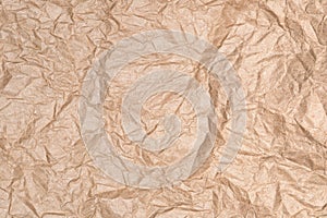 Texture of crumpled brown paper