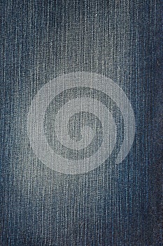 Texture of dark blue jeans, detail cloth of denim for pattern and background, Close up