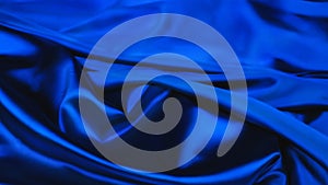 Texture of a dark blue silk