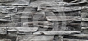 Dark Grey Stone Bricks Wall Texture