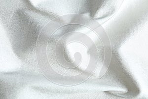 Texture of delicate white fabric as background, closeup