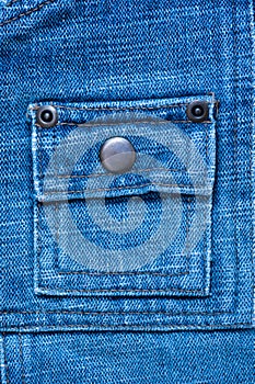 Texture of denim with a pocket sewn