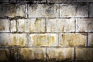 Texture dirty gray cemet brock wall background photo