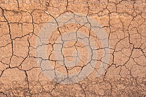 Texture of dried earth in cracks