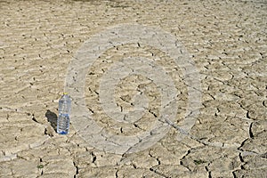 Texture of dry land in southern Europe. Global warming and greenhouse effect