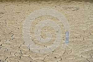 Texture of dry land in southern Europe. Global warming and greenhouse effect