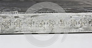 Texture with embossed