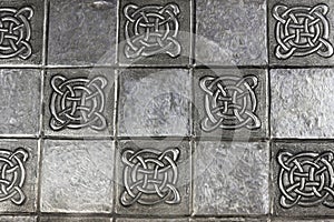 Texture with embossed drawing