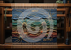 Texture of the fabric enhances the three-dimensional effect,