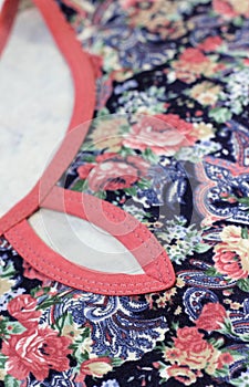 Texture of fabric flowers