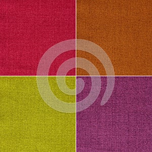 Texture of fabric in four colors