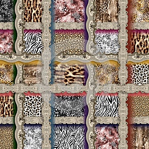 texture fabric leopard print scarf design