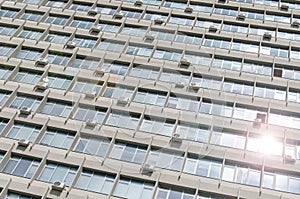 The texture of the facade of a soviet building