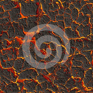 Texture fiery lava. Seamless image