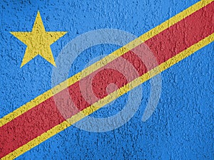 Texture of the flag of the Democratic Republic of the Congo.