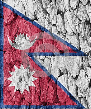 Texture of a flag of Nepal