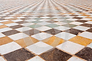 Texture of the floor in the El Badi Palace