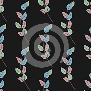 Texture with flowers and plants. Floral ornament. Original flowers pattern