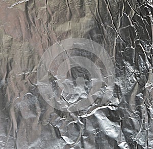 Texture of foil close-up. Metal background