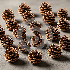 The texture and form of the cones, casting soft shadows on the