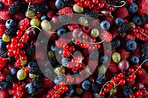 texture of fresh berries variety of fruit set and berries raspberries, currants, black berries blueberries mulberries