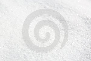 Texture of fresh natural snow. Shallow DOF photo