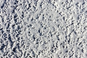 Texture of friable snow