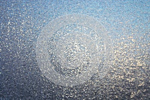 Texture of frosted glass. Abstract textured winter background