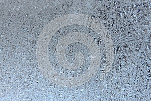 Texture of frosted glass. Winter background.