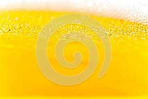 Texture of gas bubbles in light beer